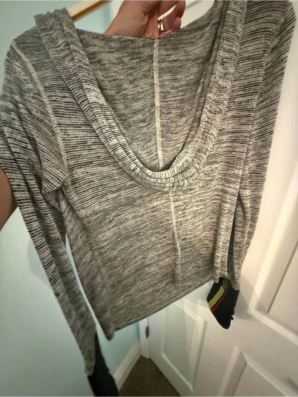 a new day Gray Heathered Cowl Neck Sweatshirt